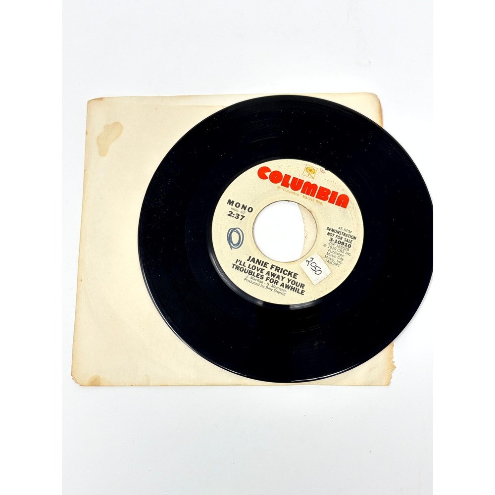 Janie Fricke I'll Love Away Your Troubles For Awhile Vinyl 45 Promo Record